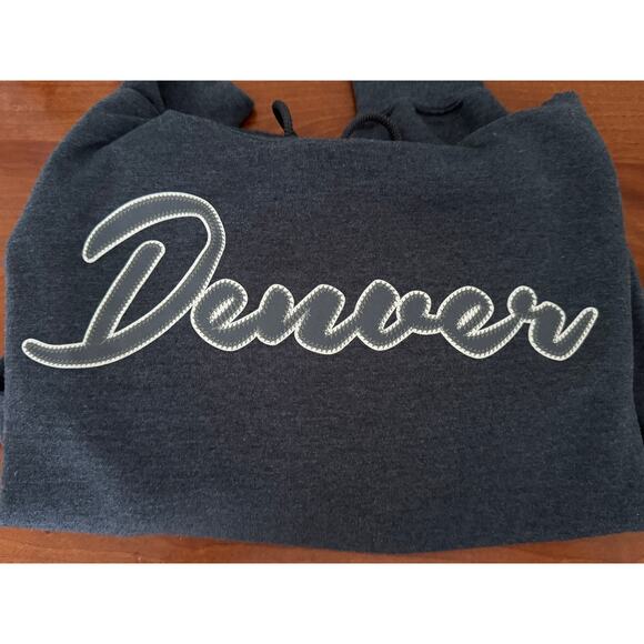 Denver Colorado State Flag University Hoodie Sweatshirt Gray Unisex Size S - Picture 5 of 8